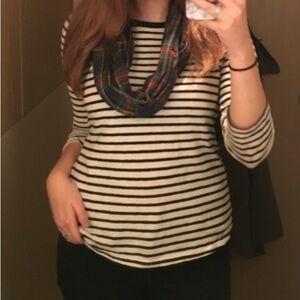 Striped Blue and White J.Crew Top